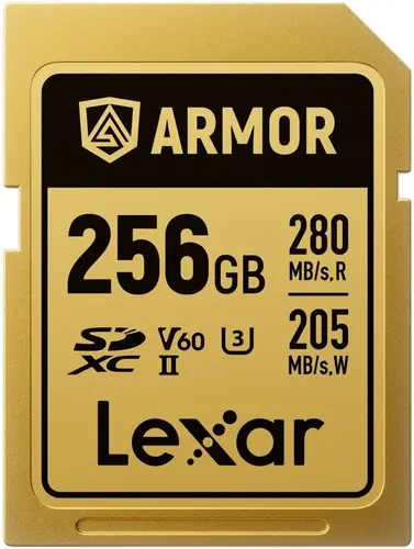 SDXC 256GB 280/210MB/s UHS-II, V60, U3, ARMOR LEXAR - 1