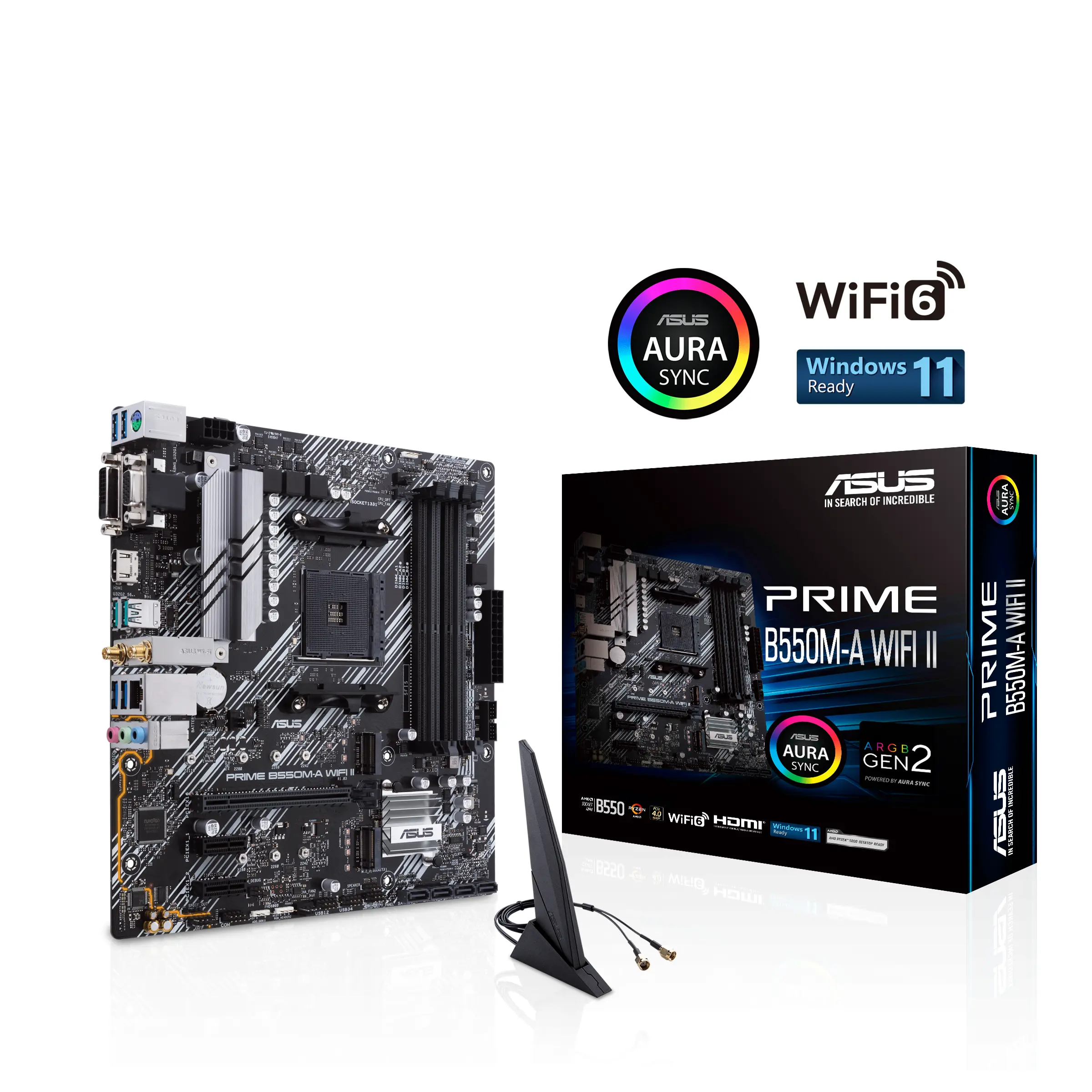 Дънна платка ASUS Prime B550M-A WIFI II, socket AM4 - image 4