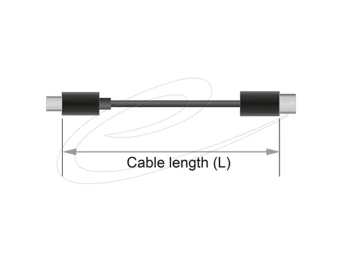 Кабел Delock USB-C 2.0 мъжко - USB-B мъжко, 2 м, Черен - image 2