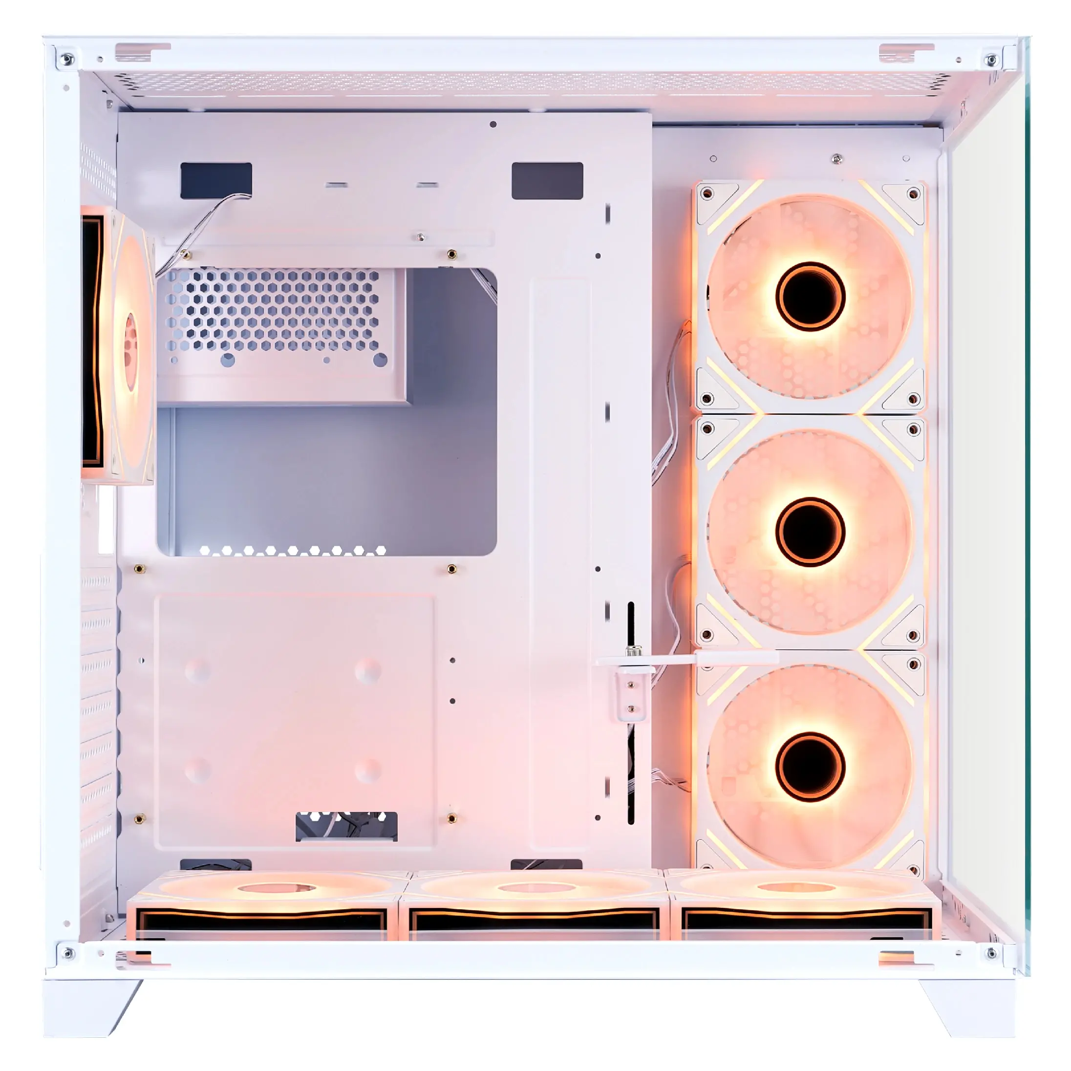 1stPlayer Carcasă Case ATX - MEGAVIEW MV8 Alb - 7 x 120 mm ventilatoare A-RGB incluse - image 3