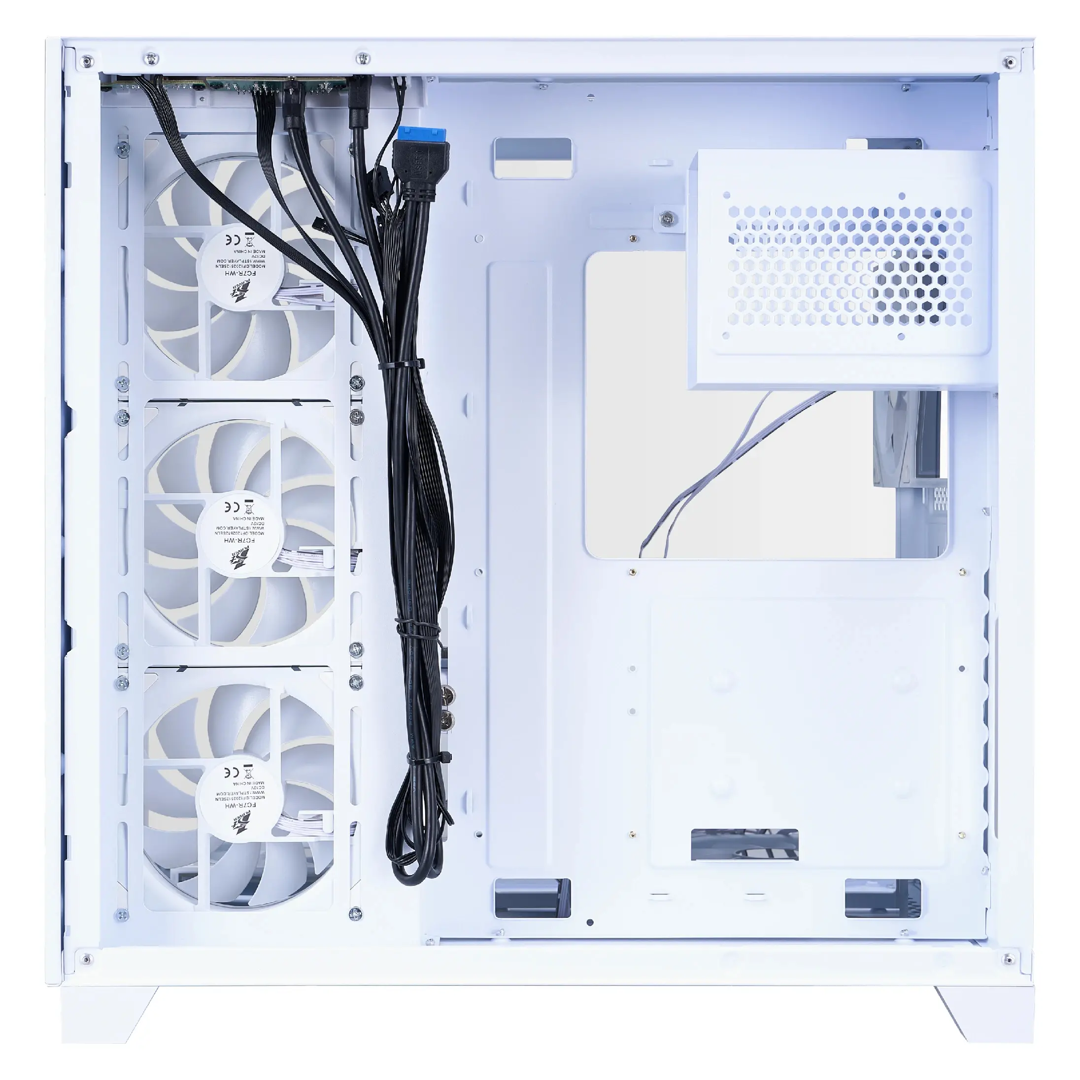 1stPlayer Κουτί Case ATX - MEGAVIEW MV8 Λευκό - 7 x 120 mm ανεμιστήρες A-RGB συμπεριλαμβάνονται - image 4