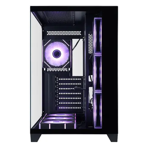 1stPlayer Carcasă Case ATX - MEGAVIEW MV8 Negru - 7 x 120 mm ventilatoare A-RGB incluse - 2