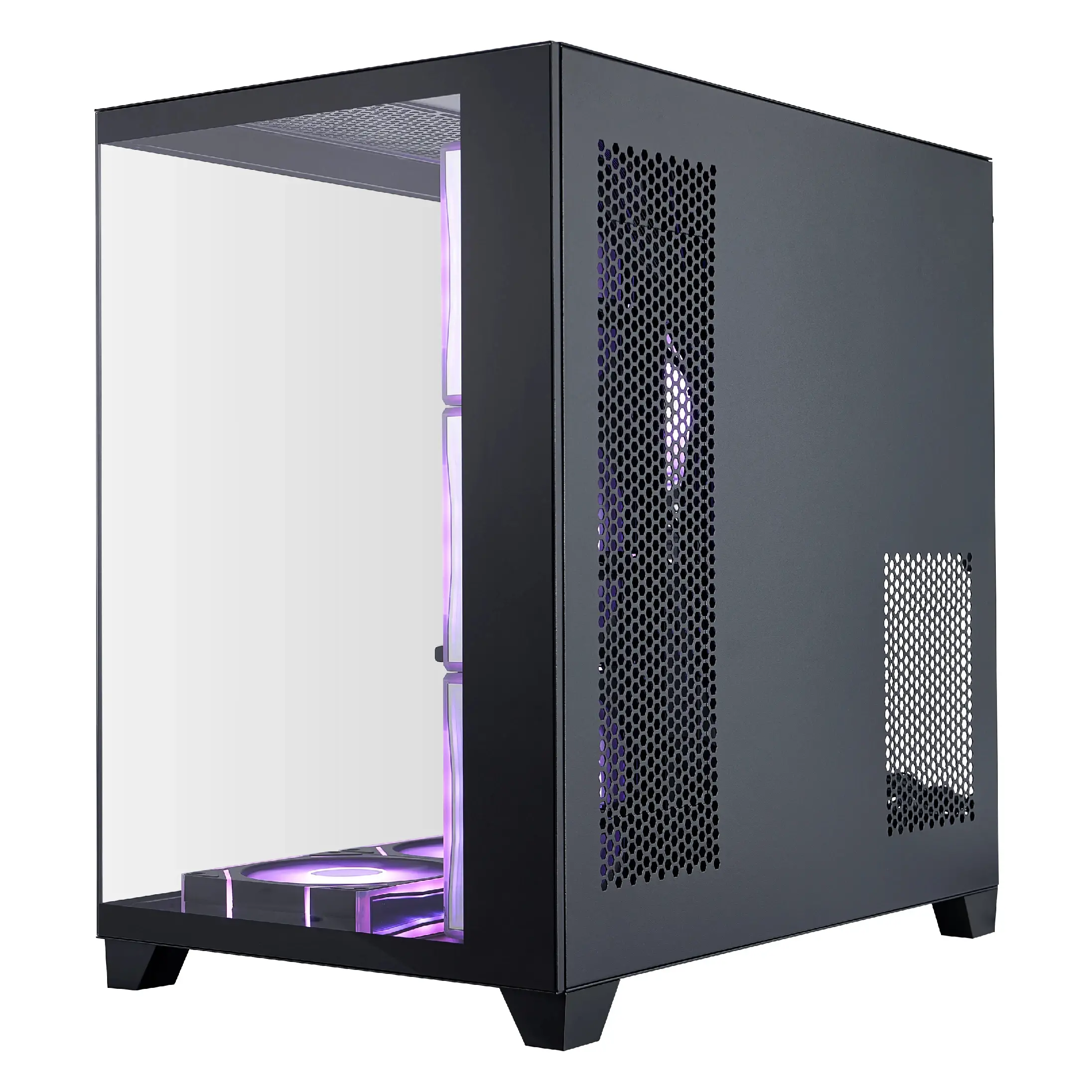 1stPlayer Carcasă Case ATX - MEGAVIEW MV8 Negru - 7 x 120 mm ventilatoare A-RGB incluse - image 2