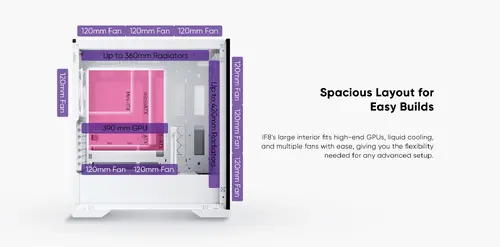 1stPlayer кутия Case EATX - IF8 Black - 4 x 140 mm A-RGB fans included, USB-C - image 18