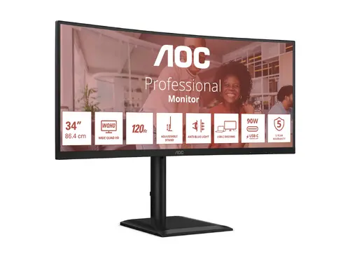 AOC CU34E4CV 34inch UWQHD VA 120Hz 21:9 2xHDMI 2.0 DP 1.4 USB-C - image 10