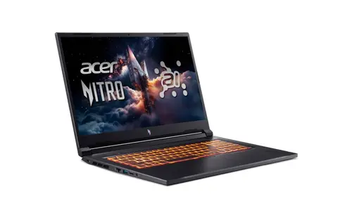 Лаптоп, Acer Nitro V17, NG-ANV17-41-R14D, AMD Ryzen R7 260 AI ( up to 5.1GHz, 16MB), 17.3" FHD(1920x1080)IPS 144Hz, 1*16GB DDR5 (1 slot free), 1024GB PCIe NVMe SSD, NVIDIA GeForce RTX 4050 6GB GDDR6, Wi-Fi AX, BT, Win 11 Home, Black - image 1