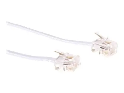 ТЕЛЕФОНЕН КАБЕЛ MICROCONNECT RJ11 6P/4C - RJ-11 към RJ-11 - 1,0 m - White - PN MPK181W