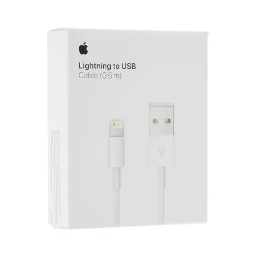 КАБЕЛ USB APPLE - USB to Lightning, 0,5 m - White - PN ME291ZM/A - image 1