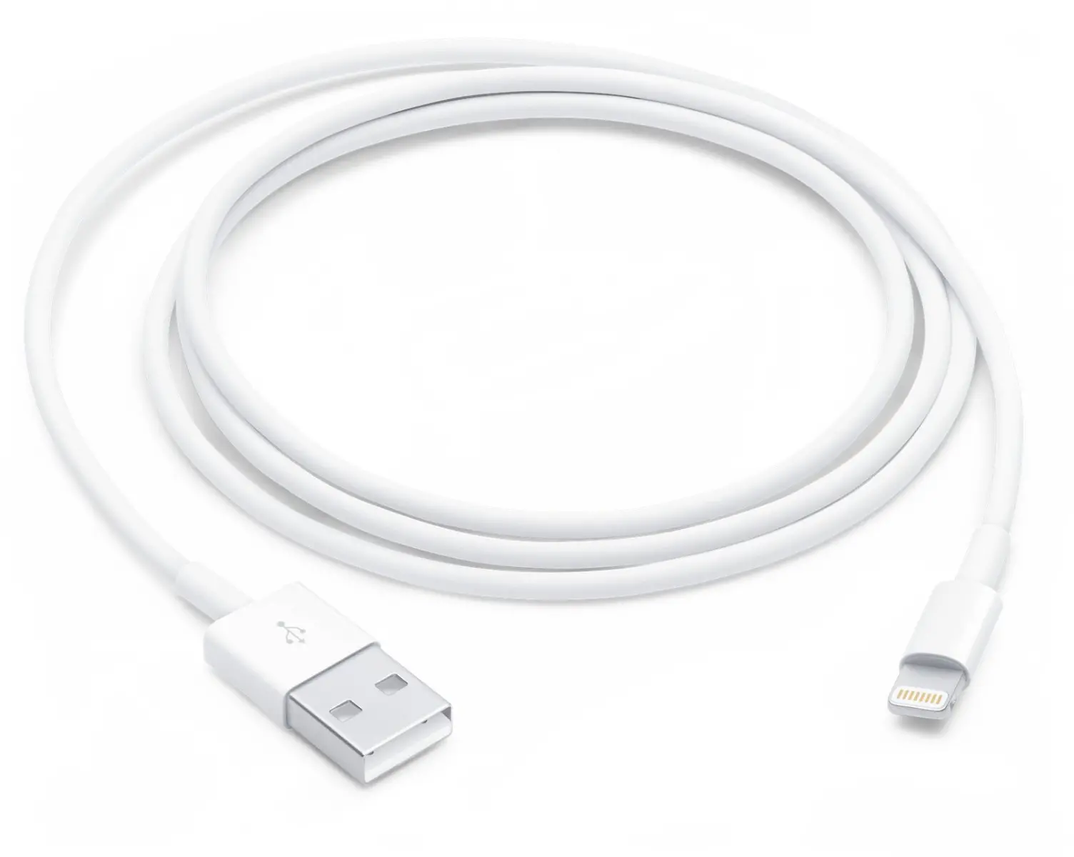 КАБЕЛ USB APPLE - USB към Lightning - 1,0 m - White - PN MUQW3ZM/A
