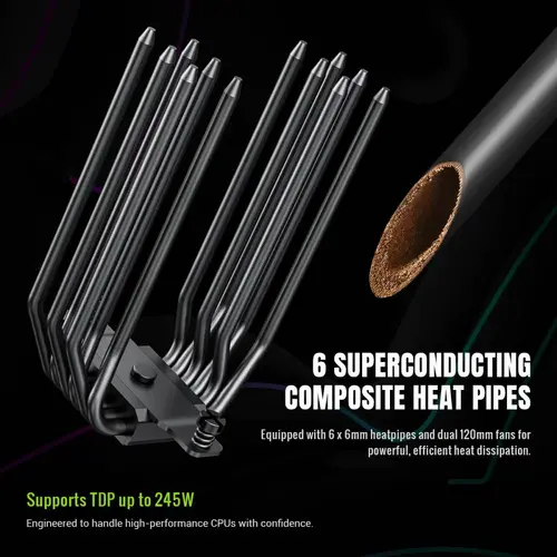 Gamemax охладител CPU Cooler Sigma 620 LCD Black - Addressable RGB - image 9