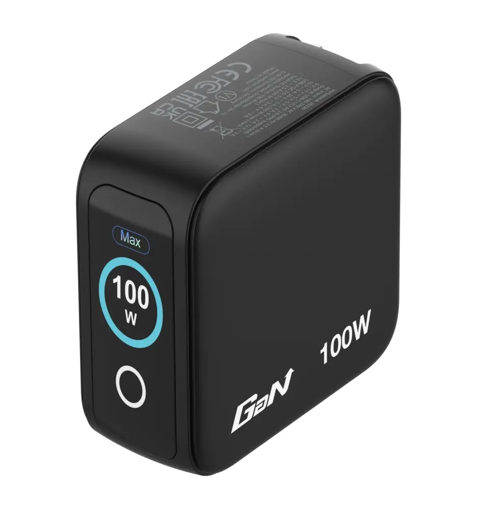 Зарядно устройство, Verbatim Mini GaN Charger 100W with Display + 100W USB-C to USB-C Cable (Charger and Data transfer) Grey - image 11