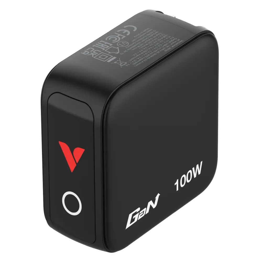 Зарядно устройство, Verbatim Mini GaN Charger 100W with Display + 100W USB-C to USB-C Cable (Charger and Data transfer) Grey - image 12