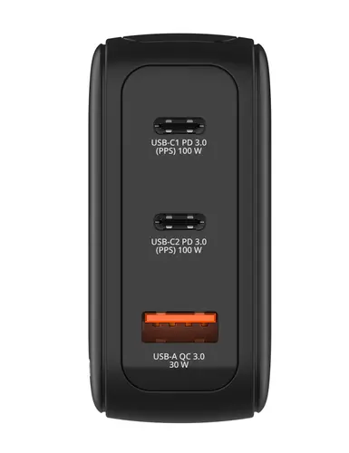 Încărcător, Verbatim Mini GaN Charger 100W cu display + cablu 100W USB-C la USB-C (încărcare și transfer de date) Gri - 3