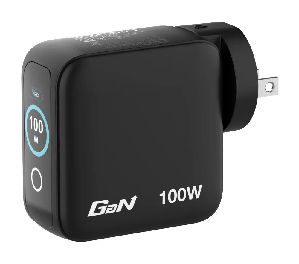 Зарядно устройство, Verbatim Mini GaN Charger 100W with Display + 100W USB-C to USB-C Cable (Charger and Data transfer) Grey - image 7