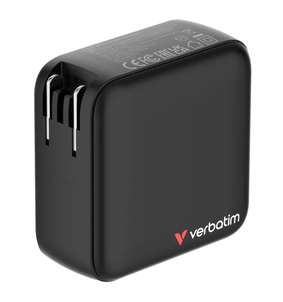 Зарядно устройство, Verbatim Mini GaN Charger 140W with Display + 140W USB-C to USB-C Cable (Charger and Data transfer) Grey - image 5