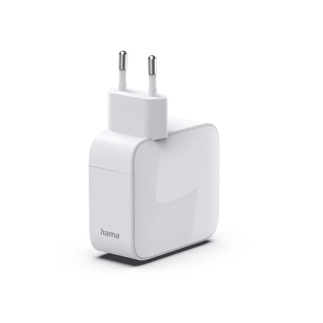 HAMA Încărcător rapid, 30 W, GaN, 2x USB-C, cu cablu extensibil 0.7m, alb - image 4