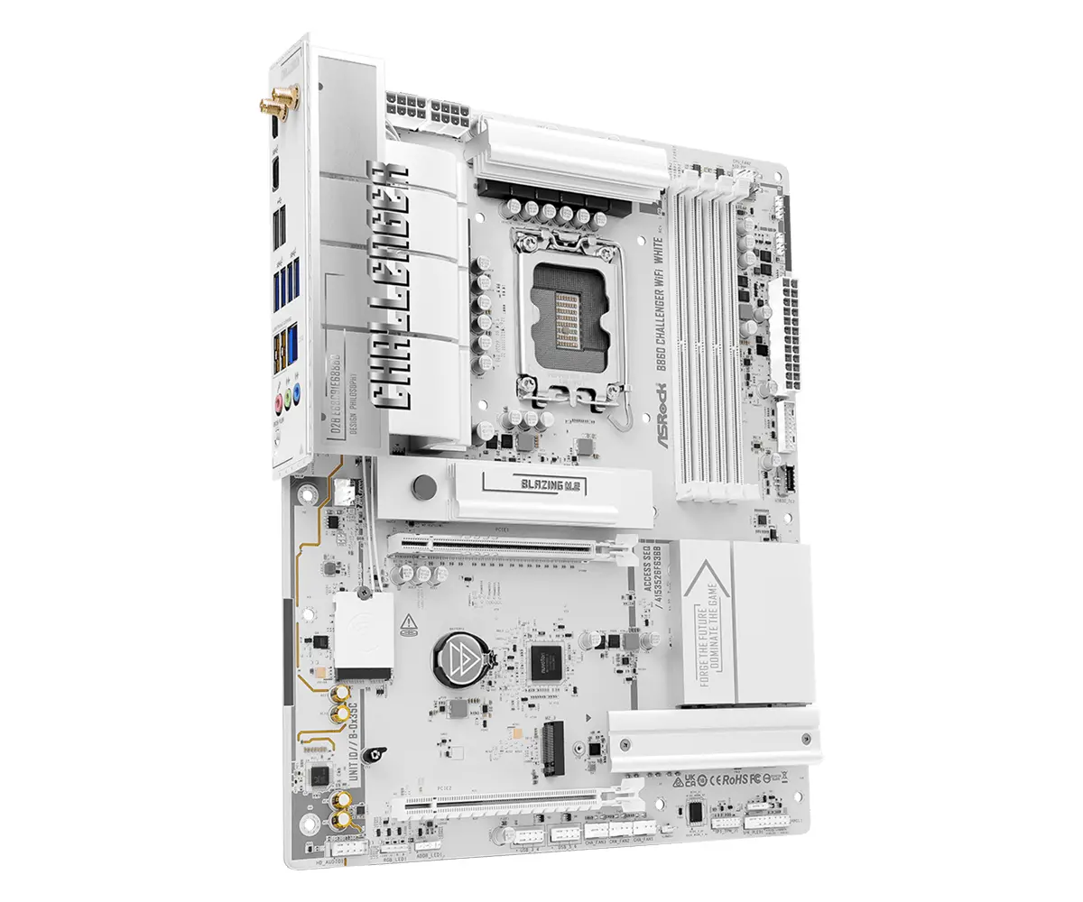 Дънна платка ASRock B860 Challenger White WIFI, LGA 1851 - image 1