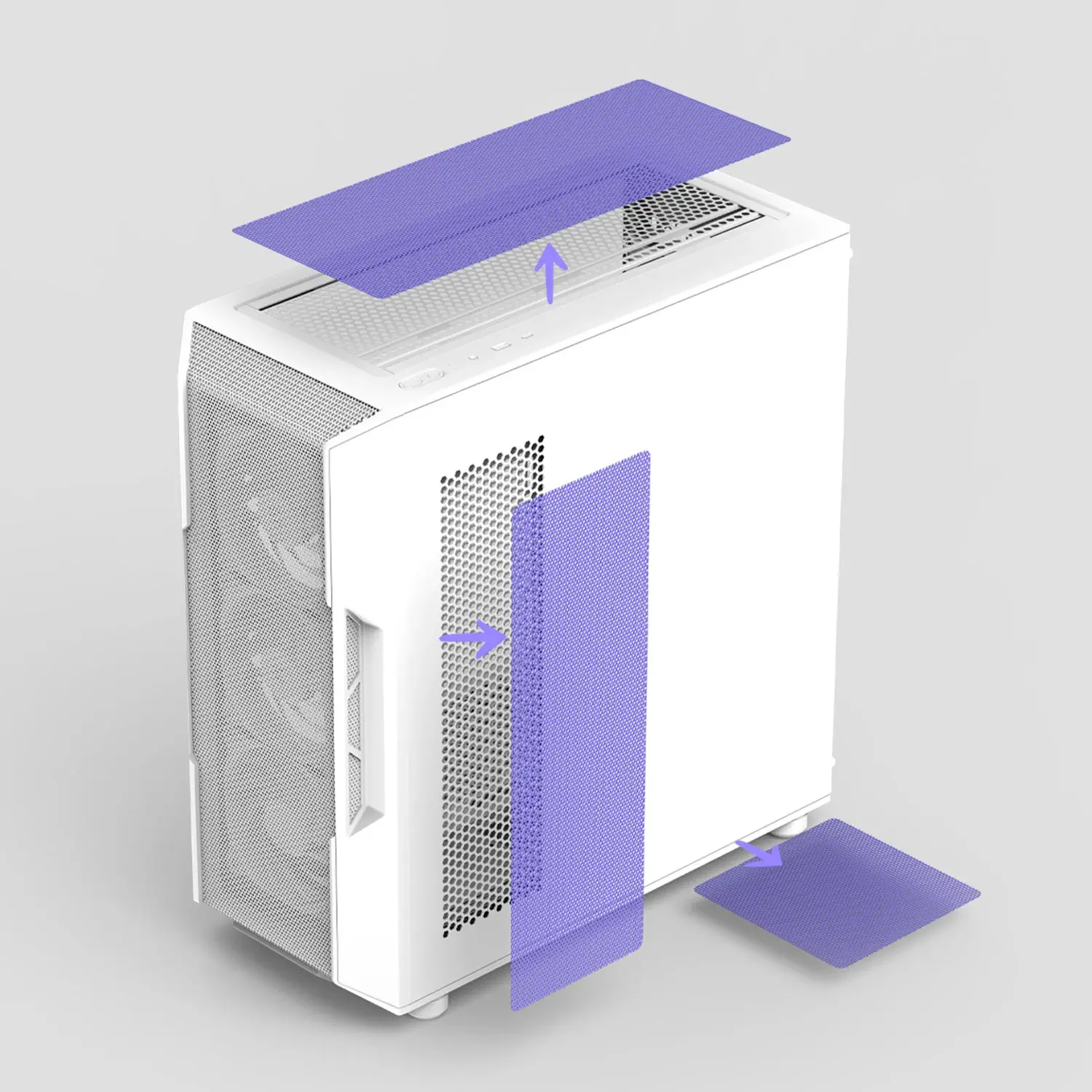 Zalman кутия Case ATX - I3 NEO V2 White - RGB, Mesh - image 11