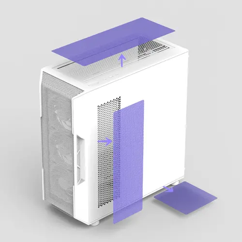 Zalman кутия Case ATX - I3 NEO V2 White - RGB, Mesh - image 11