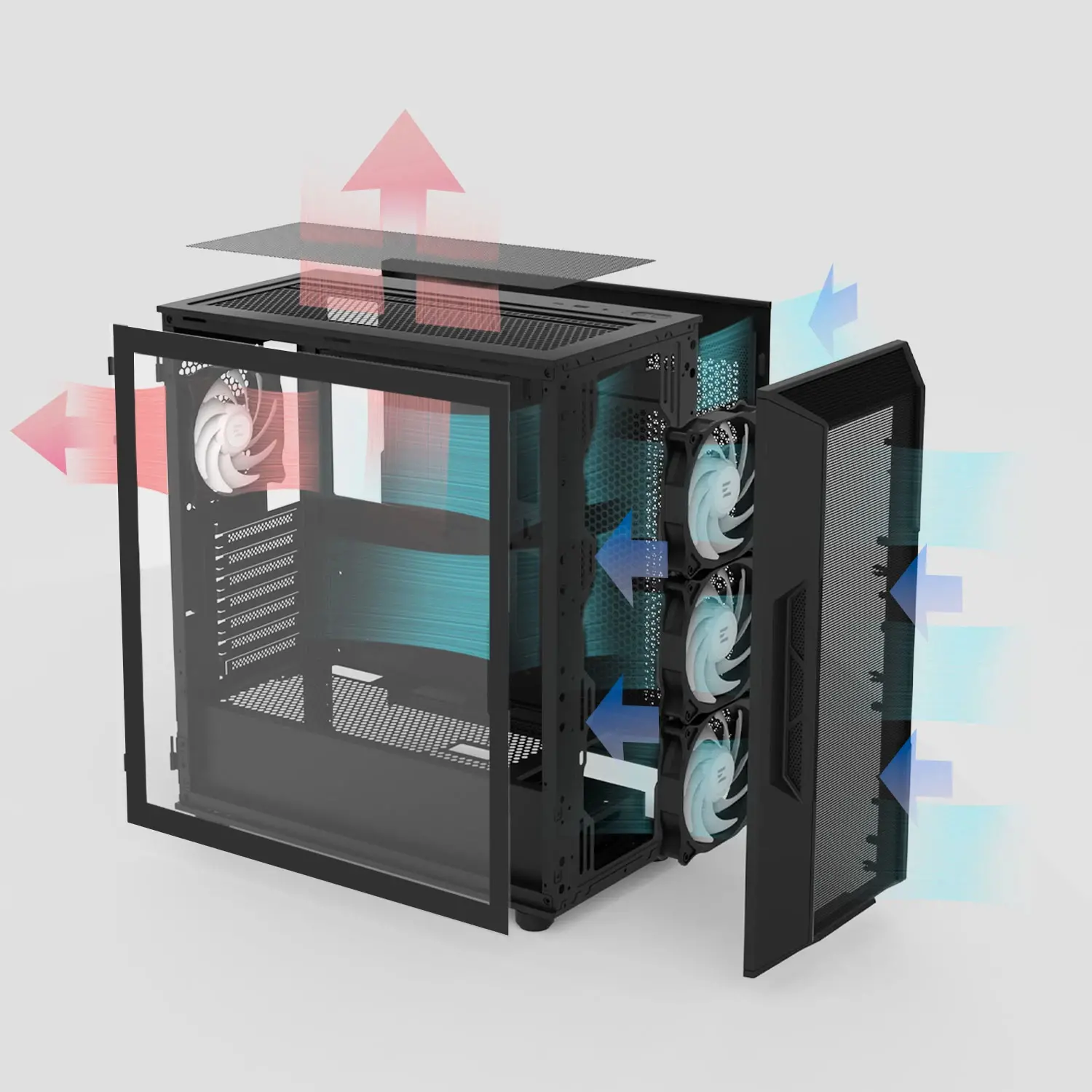 Zalman кутия Case ATX - I3 NEO V2 Black - RGB, Mesh - image 10