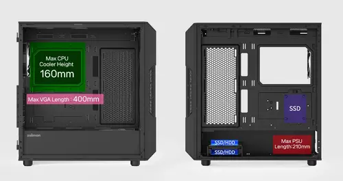 Zalman кутия Case ATX - I3 NEO V2 Black - RGB, Mesh - image 12