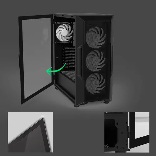 Zalman кутия Case ATX - I3 NEO V2 Black - RGB, Mesh - image 17