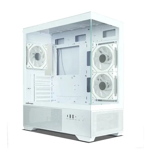 Zalman кутия Case ATX - Chronix WHITE V2 - 3 x 120 mm A-RGB, USB-C, Tempered Glass - image 4