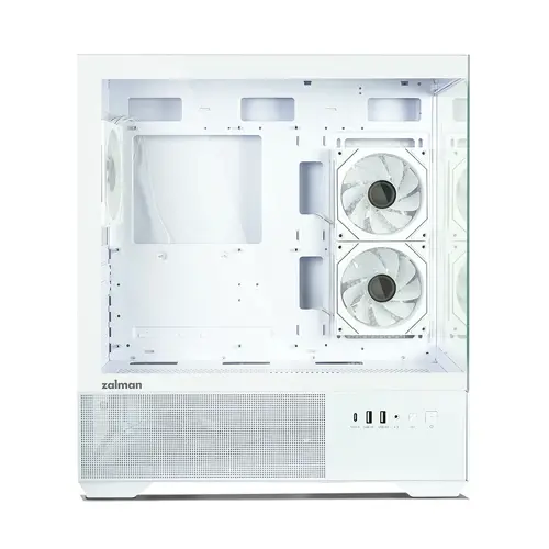 Zalman кутия Case ATX - Chronix WHITE V2 - 3 x 120 mm A-RGB, USB-C, Tempered Glass - image 5