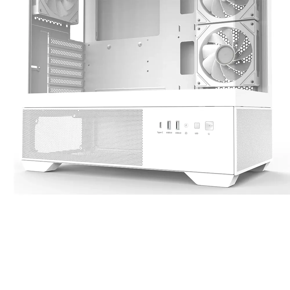 Zalman кутия Case ATX - Chronix WHITE V2 - 3 x 120 mm A-RGB, USB-C, Tempered Glass - image 6