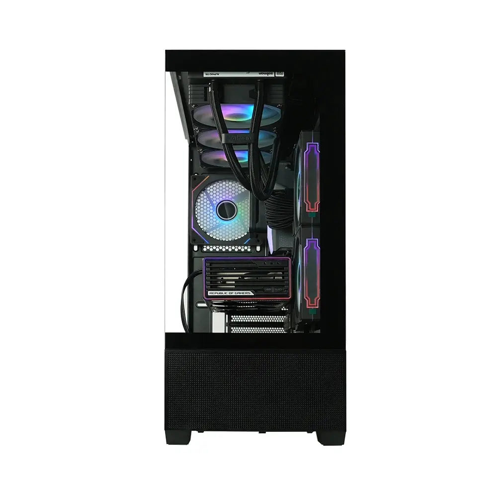 Zalman кутия Case ATX - Chronix BLACK V2 - 3 x 120 mm A-RGB, USB-C, Tempered Glass - image 5