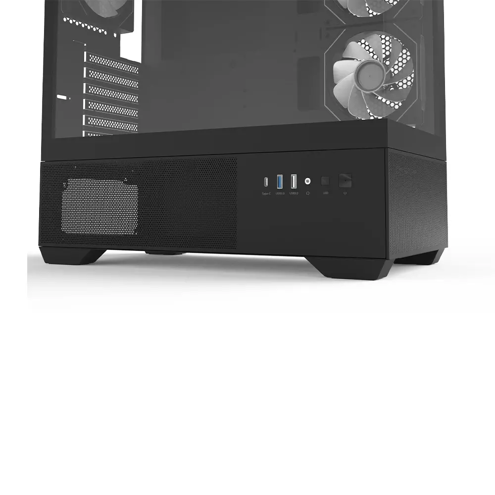 Zalman кутия Case ATX - Chronix BLACK V2 - 3 x 120 mm A-RGB, USB-C, Tempered Glass - image 6