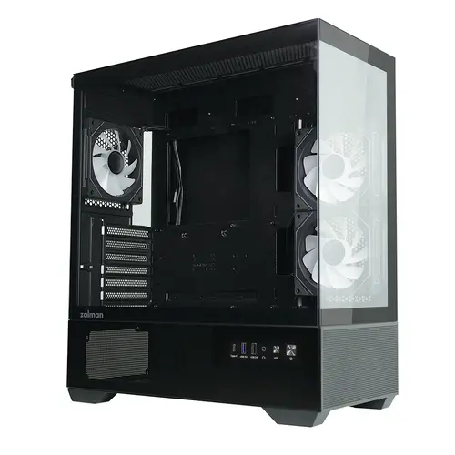 Zalman кутия Case ATX - Chronix BLACK V2 - 3 x 120 mm A-RGB, USB-C, Tempered Glass - image 7