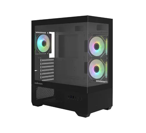 Zalman Carcasă ATX - Chronix BLACK V2 - 3 x 120 mm A-RGB, USB-C, Sticlă securizată