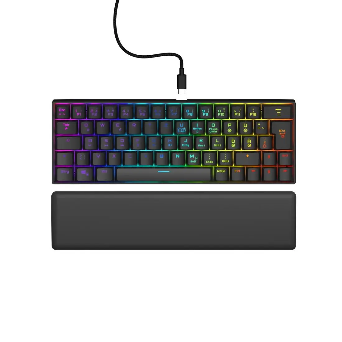 uRage Gaming πληκτρολόγιο "Exodus 760 Mechanical Mini", κόκκινοι διακόπτες, μαύρο