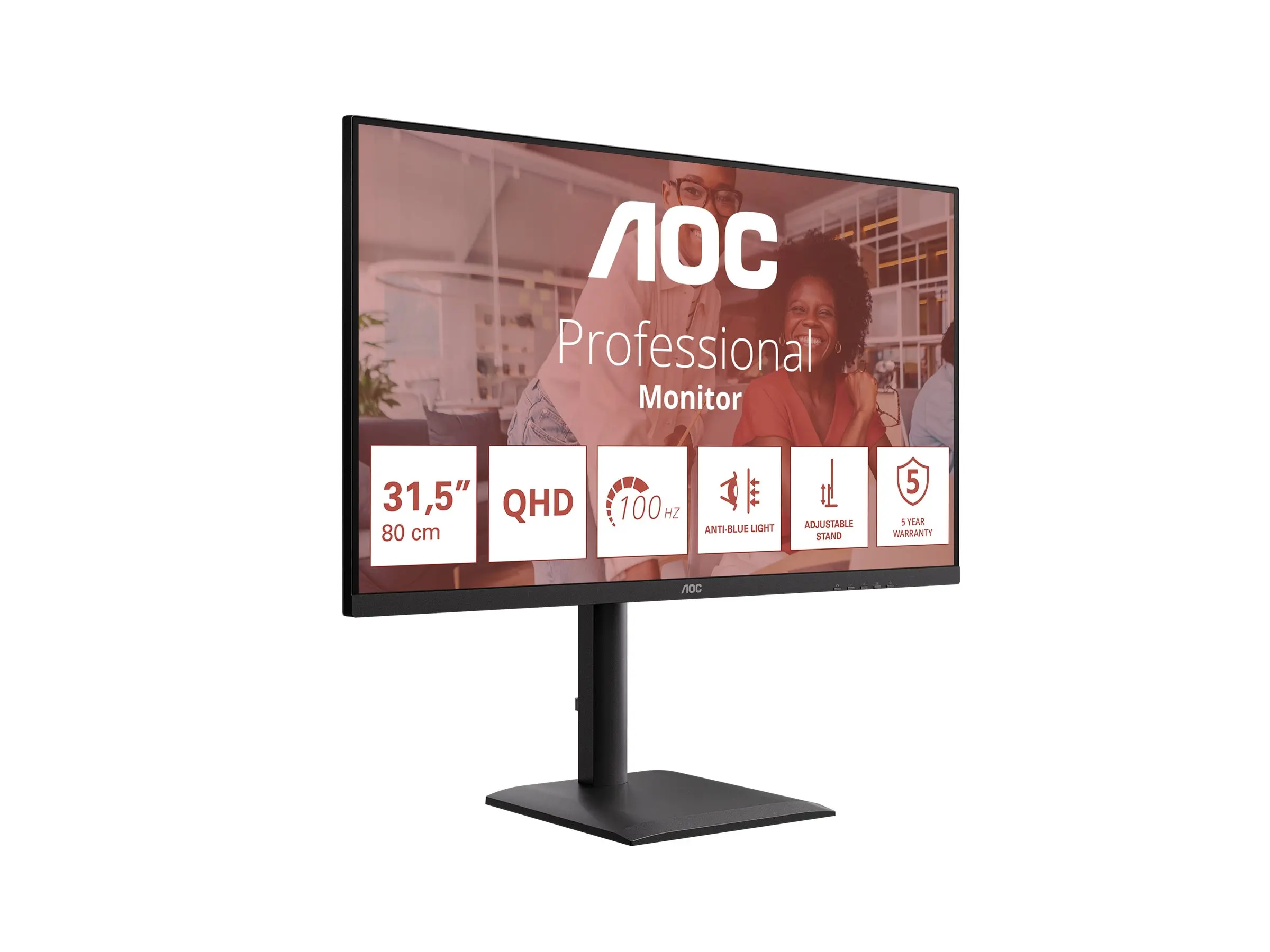 Οθόνη, AOC Q32E4U, 31.5" IPS WLED, 2560x1440@100Hz, 4ms GtG, 350cd m/2, 1000:1, 20M:1 DCR, Adaptive Sync, FlickerFree, Anti Blue Mode, 3Wx2, Tilt - image 8