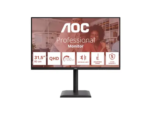 Οθόνη, AOC Q32E4U, 31.5" IPS WLED, 2560x1440@100Hz, 4ms GtG, 350cd m/2, 1000:1, 20M:1 DCR, Adaptive Sync, FlickerFree, Anti Blue Mode, 3Wx2, Tilt - 1