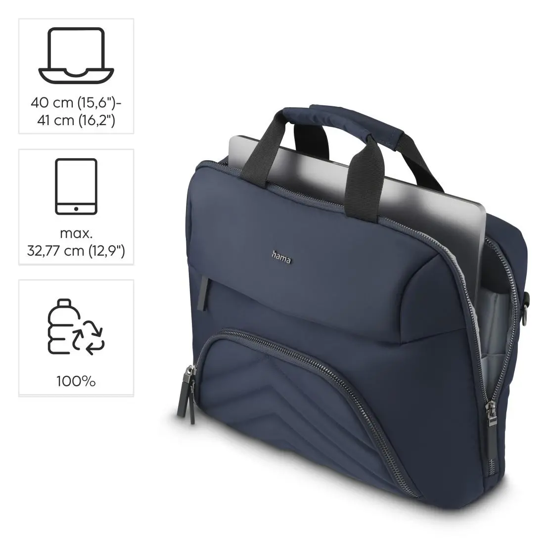 HAMA Чанта за лаптоп "Premium Lightweight", 40 - 41 см (15.6"- 16.2"), тъмносиня - image 10