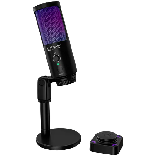 LORGAR Gaming Microphone SMP40 Pro Mute Button RGB Black - 2