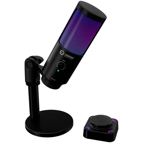 LORGAR Microfon Gaming SMP40 Pro cu buton de dezactivare a sunetului RGB Negru - 3