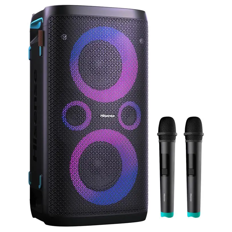 Блутут колонка Hisense Party Storm 1, Безжични микрофони - Черна
