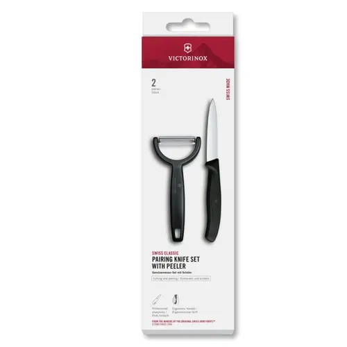 Set Victorinox Swiss Classic, cuțit și curățător Y, negre - 1