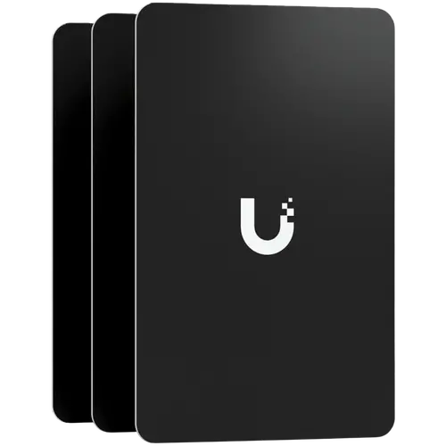 Pachet de 10 carduri NFC de înaltă securitate pentru controlul accesului în UniFi. Culoare - Negru - 1