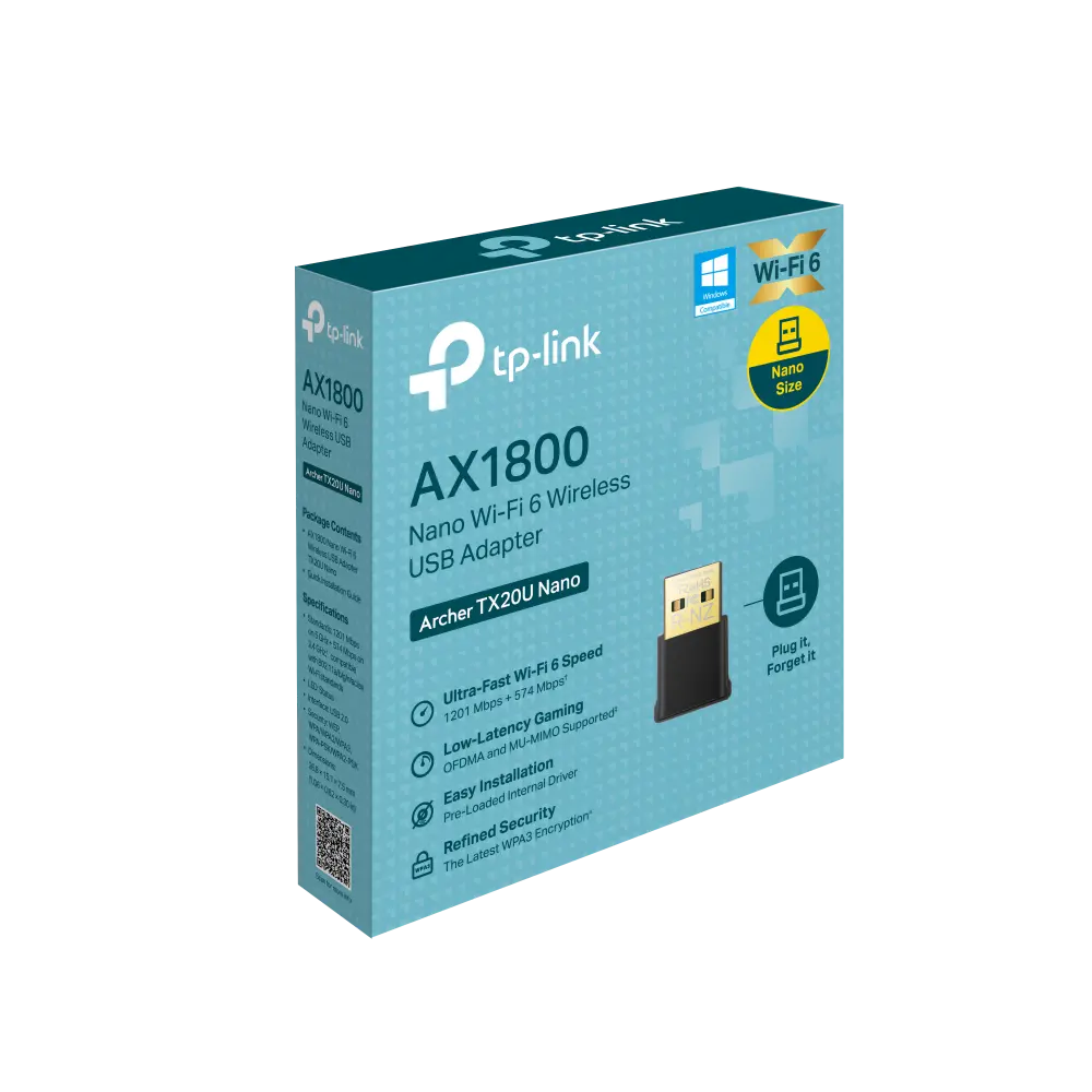 Безжичен адаптер TP-Link Archer TX20U Nano, AX1800,USB,двулентов,USB 2.0 - image 4