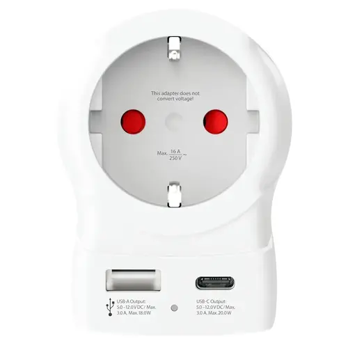 Skross universal αντάπτορας Europe to UK + 1 x θύρα USB A/C, 20W 1500283E - 2