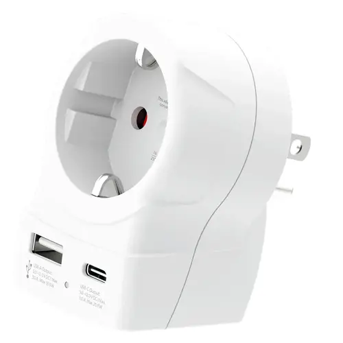 Skross universal αντάπτορας Europe to USA + 1xUSB A/C, 20W , 1500284E - 1