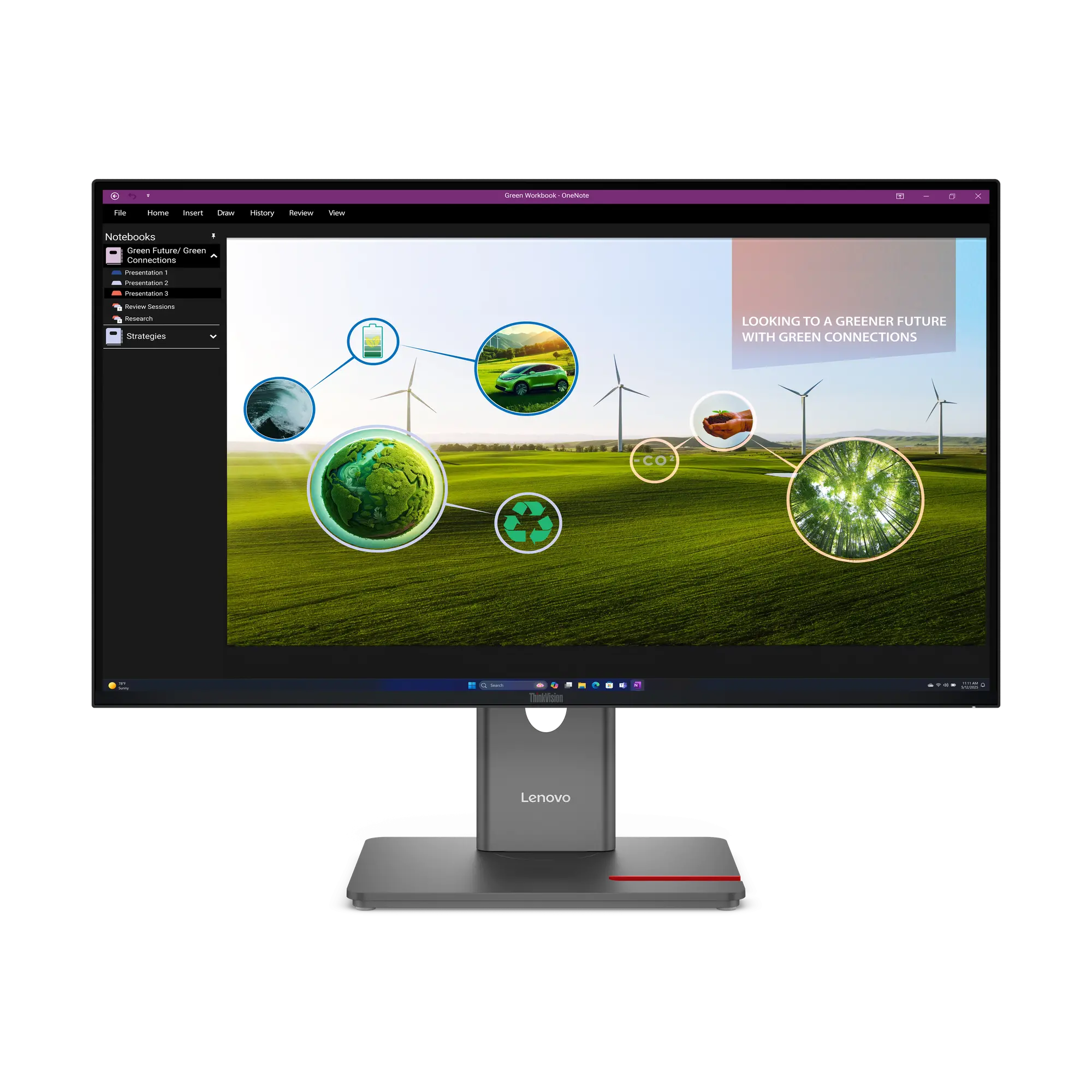Monitor, Lenovo ThinkVision P27q-40 27" IPS, WLED, 2560x1440, 16:9, 4ms, 24Hz - 120Hz, 350 cd/m2, 1500:1, HDMI, DP, 3x USB-A , 1x USB-C, 1x USB-B