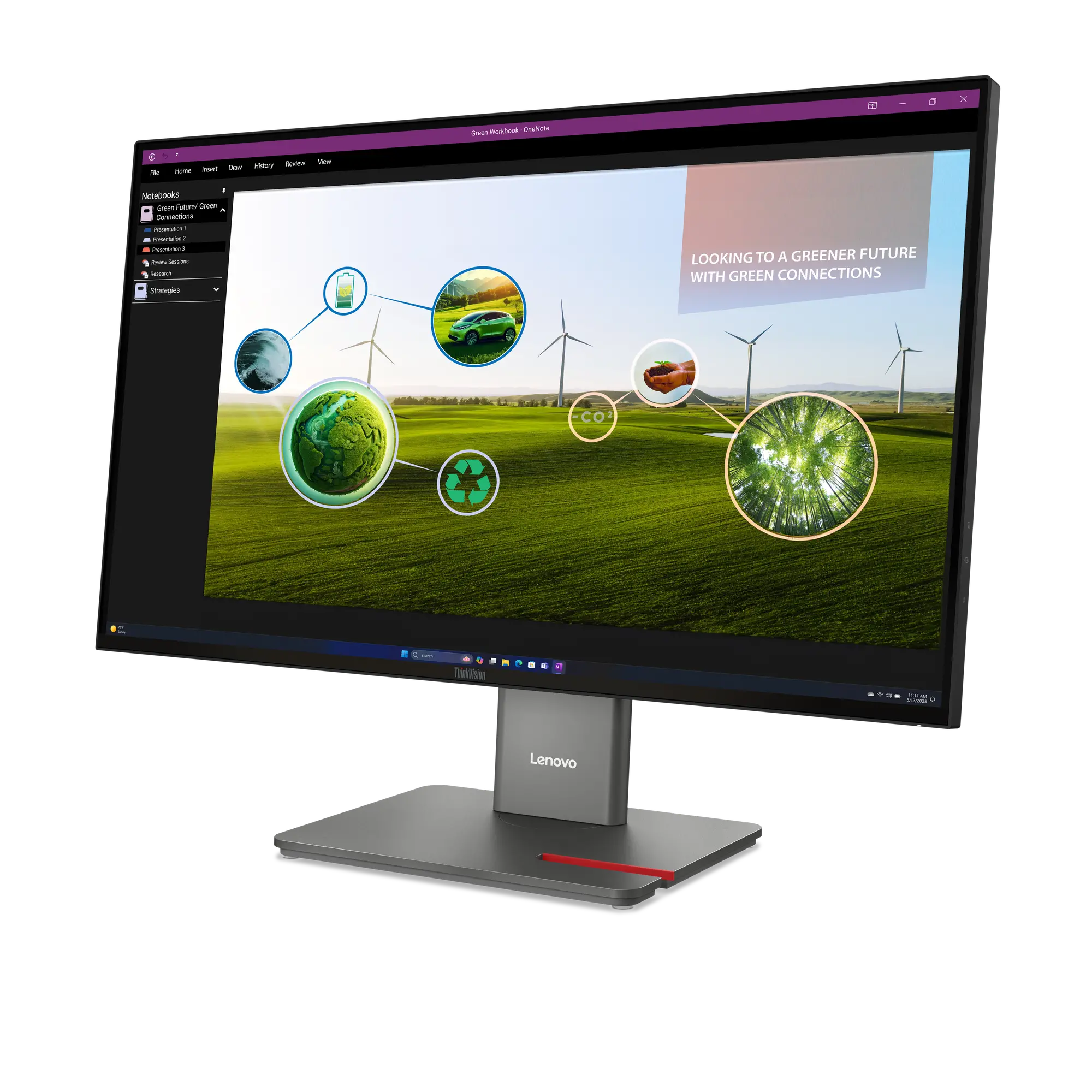 Monitor, Lenovo ThinkVision P27q-40 27" IPS, WLED, 2560x1440, 16:9, 4ms, 24Hz - 120Hz, 350 cd/m2, 1500:1, HDMI, DP, 3x USB-A , 1x USB-C, 1x USB-B - image 1