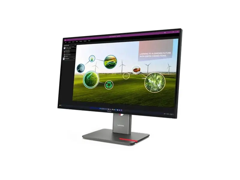 Монитор, Lenovo ThinkVision P27q-40 27" IPS, WLED, 2560x1440, 16:9, 4ms, 24Hz - 120Hz, 350 cd/m2, 1500:1, HDMI, DP, 3x USB-A , 1x USB-C, 1x USB-B, Tilt, Swivel, Pivot, Height Adjust Stand - image 1