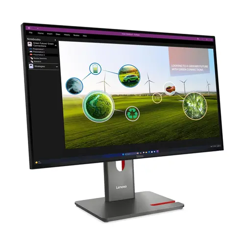 Монитор, Lenovo ThinkVision P27q-40 27" IPS, WLED, 2560x1440, 16:9, 4ms, 24Hz - 120Hz, 350 cd/m2, 1500:1, HDMI, DP, 3x USB-A , 1x USB-C, 1x USB-B, Tilt, Swivel, Pivot, Height Adjust Stand - image 1