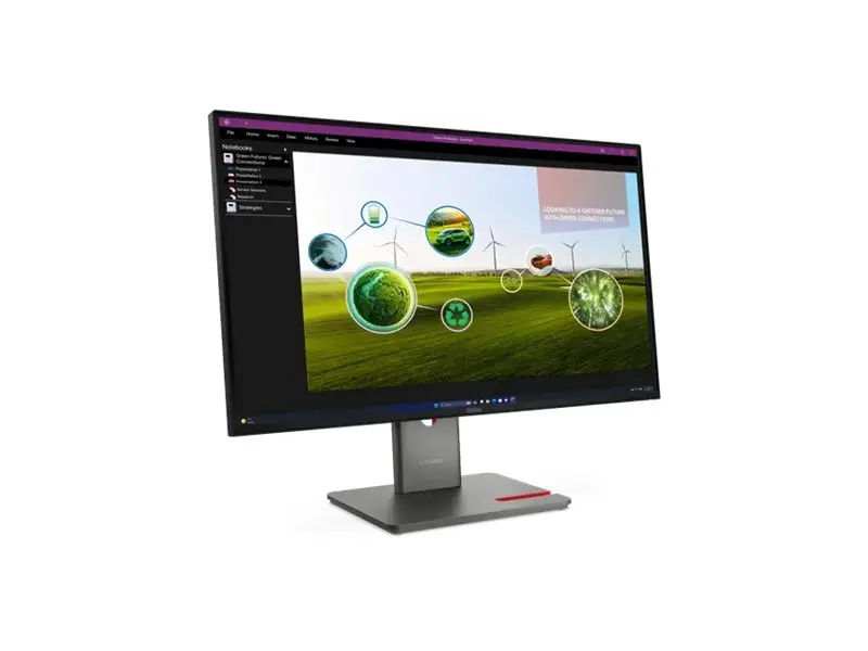 Монитор, Lenovo ThinkVision P27q-40 27" IPS, WLED, 2560x1440, 16:9, 4ms, 24Hz - 120Hz, 350 cd/m2, 1500:1, HDMI, DP, 3x USB-A , 1x USB-C, 1x USB-B, Tilt, Swivel, Pivot, Height Adjust Stand - image 7